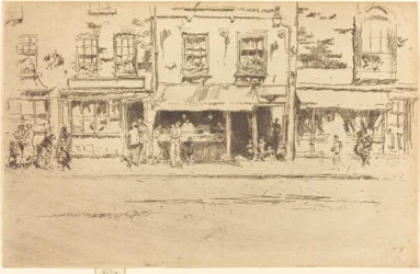 Il negozio di pesce, Chelsea affollata, 1887