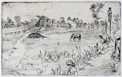 Il paesaggio con il cavallo