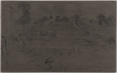 Il paesaggio con il cavallo
