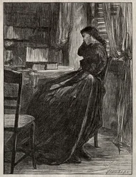 Il sermone di prova: Joanna Douglas alla sua scrivania, 1862