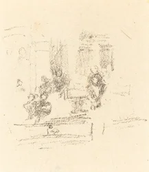 Schizzo di prova: un interno, c. 1891