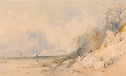 Figure su un sentiero di scogliera vicino a Dover