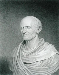 Nathaniel Bowditch (1773-1838), inciso da J. Gross dopo il disegno del busto di Longacre di John Frazee (1790-1852)