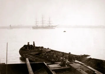 Chiatta carica di merci, Rotterdam, 1898