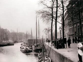 Barche sul canale, Rotterdam, 1898