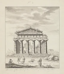 N. 2 Elevazione della facciata del primo tempio di fronte al mare