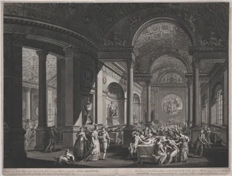 Festa campestre, 9 giugno 1774 (interno della sala da pranzo)