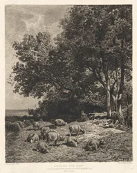 Paesaggio con pecore, dopo Ch-Jacque