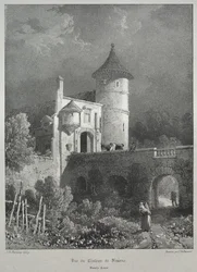 Viaggi pittoreschi e romantici nella vecchia Francia. Franche-Comté: Vista del Castello di Frasne
