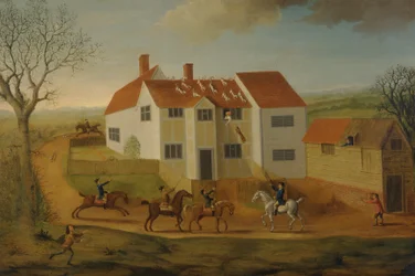John Sidey e i suoi cani da caccia in una fattoria vicino a Hadleigh, Suffolk