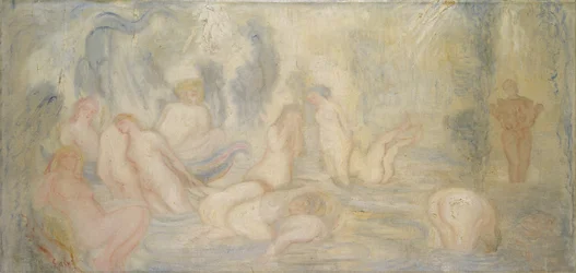 Ragazze che fanno il bagno (Linee curve e ondulate) 1911