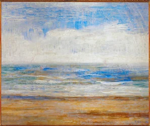 La spiaggia di Ostenda, Belgio (olio su tela)
