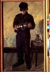 Il piccolo riparatore di lampade a olio