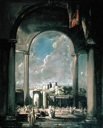 Figure sotto un arco