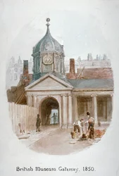 Ingresso al Vecchio Museo Britannico Montague House, Bloomsbury, Londra