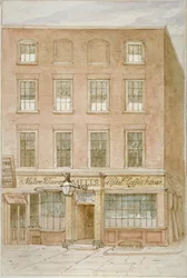 La taverna Mitre, caffè e hotel su Mitre Court, Fleet Street, City of London, 1850