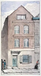 Veduta di no 7 Blackhorse Alley, Fleet Street, Città di Londra, 1850