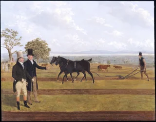 Sir Charles Morgan alla gara di aratura di Castleton