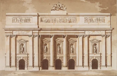 Elevazione per la facciata ovest del Parlamento, Dublino, c.1787