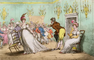 Un chiaro indizio di non voler ballare, pubblicato da Hannah Humphrey nel 1804