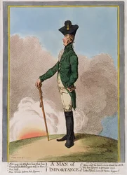 Un uomo di importanza, pubblicato da Hannah Humphrey nel 1799 (incisione colorata a mano)