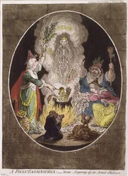 Una fantasmagoria; - Scena - Congiurare uno scheletro armato