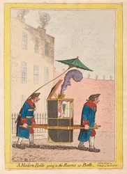 Una moderna Belle che va alle stanze a Bath