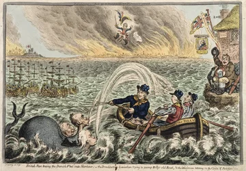 Marinai Britannici che trainano la Flotta Danese in Porto, o Il Leviatano di Broadbottom che cerca di affondare la Vecchia Barca di Billy, e il piccolo Corso che vacilla sulle Nuvole dell