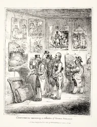 Connoisseurs che esaminano una collezione di George Morland, 1807