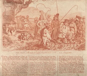 Conseguenze di una riuscita invasione francese, n. III, tavola 2, Insegniamo ai repubblicani inglesi a lavorare