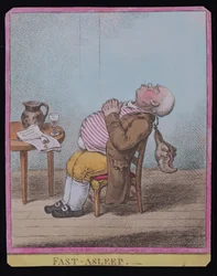 Profondamente addormentato, pubblicato da Hannah Humphrey nel 1806