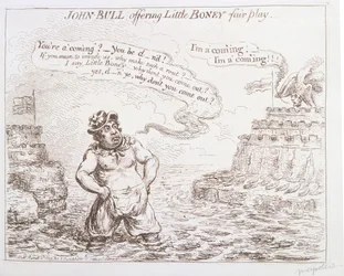 John Bull offre a Little Boney un gioco leale, pubblicato da Hannah Humphrey nel 1803