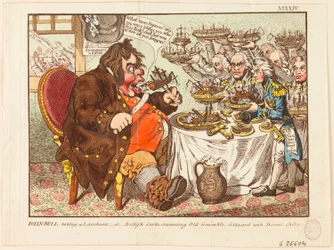 John Bull a pranzo: ovvero cuochi britannici che rimpinzano il vecchio Brontola-Ventriglio con buona cucina