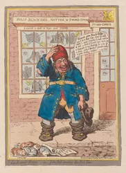 La Bonnet Rouge o John Bull che evade la tassa sul cappello, pub. 1797