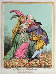 Le Baiser à la Wirtembourg, pubblicato da Hannah Humphrey nel 1797