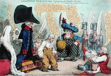 Lilliputian-Substitutes, Equipaggiamento per il servizio pubblico, pubblicato da Hannah Humphrey nel 1801