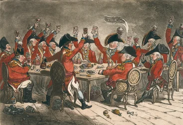 Anime leali, o Uno sguardo nella sala mensa a St. James, pubblicato da Hannah Humphrey nel 1797