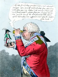 Napoleone e re Giorgio III come Gulliver e il re di Brobdingnag, luglio 1803