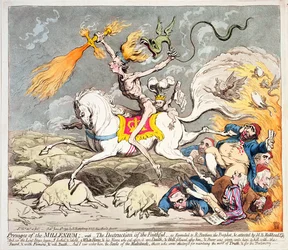 Presagi del Millennio, pubblicato da Hannah Humphrey nel 1795