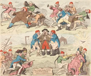 Sans-Culottes, die Europa mit dem Brot der Freiheit füttern