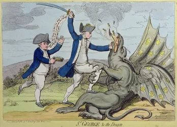 San Giorgio e il drago, pubblicato da Hannah Humphrey nel 1782