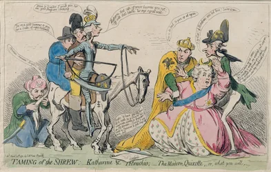 La bisbetica domata: Katherine e Petruchio, o Il moderno Don Chisciotte, pubblicato da S.W. Fores nel 1791