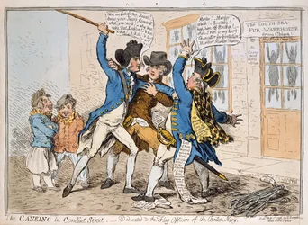 La bastonatura in Conduit Street, pubblicato da Hannah Humphrey, 1796