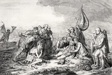 La Morte del Grande Wolfe, pub. da H. Humphrey, 1795