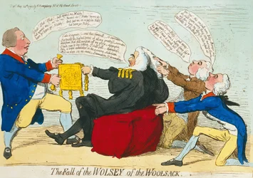 La caduta del Wolsey del Woolsack, pubblicato da Hannah Humphrey