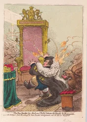 Il nuovo oratore, (cioè il pulcino della legge) tra falchi e poiane, pub. 1800