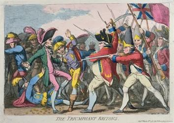 I Britannici trionfanti, pubblicato da Hannah Humphrey nel 1780