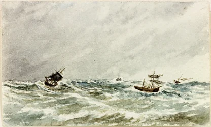 Tempesta in mare al largo del Tyne