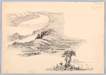 Tre paesaggi, disegno per la cena del Washington Board of Trade, 13 maggio 1908