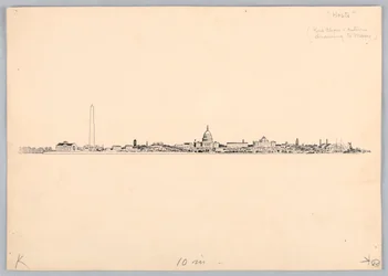 Skyline di Washington, progetto per la cena del Washington Board of Trade, 13 maggio 1908